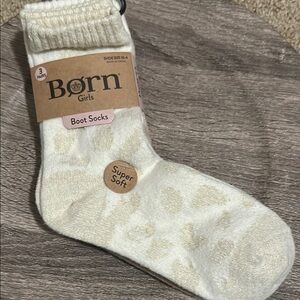 BORN GIRLS - Boot Socks - Super Soft - New